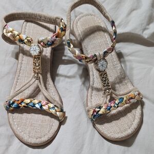 Colorful Braided Women's Sandals